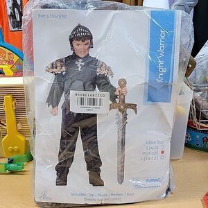 Knight Warrior Halloween Costume w/sword and helmet boy's Med 8-10
